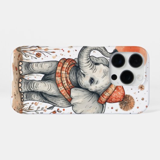 Cute Elephant  iPhoneケース (裏面横)