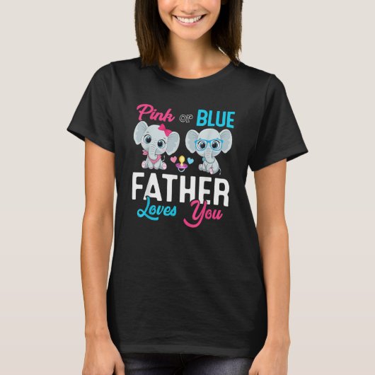 Cute Elephant Keeper Of The Gender Father Loves Yo Tシャツ (正面)