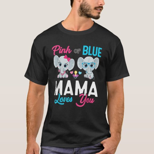 Cute Elephant Keeper Of The Gender Mama Loves You Tシャツ (正面)