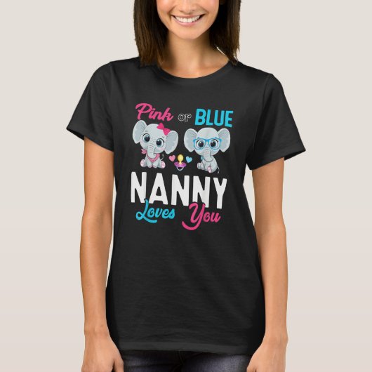 Cute Elephant Keeper Of The Gender Nanny Loves You Tシャツ (正面)