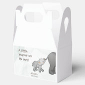 Cute Elephant Little Peanut On its Way Baby Shower フェイバーボックス (オープン)