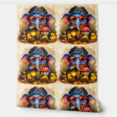 Cute Elephant Raincoat Pattern Wallpaper 壁紙 (ほどく)