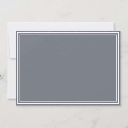 Cute Elephant Slate Gray Chic Nursery Note Card ノートカード (裏面)