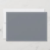 Cute Elephant Slate Gray Chic Nursery Thank You  ノートカード (裏面)