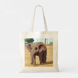 Cute elephant tote bag トートバッグ