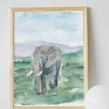 Cute Elephant Watercolor