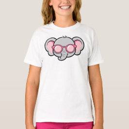 Cute Elephant Wearing Sunglasses Tシャツ