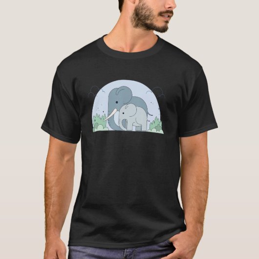 Cute Elephants  Adorable Illustration  Classic Tシャツ (正面)