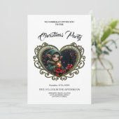 Cute Elf Child in Green Hooded Coat  招待状 (スタンド正面)