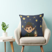 Cute Elf Watcher Square Throw Pillow Starry Night クッション (椅子)
