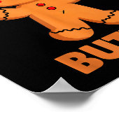 Cute Emotional Funny Gingerbread Man Not My Gumdro ポスター (角)