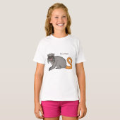 Cute Emperor Tamarin illustration cartoon Tシャツ (正面フル)