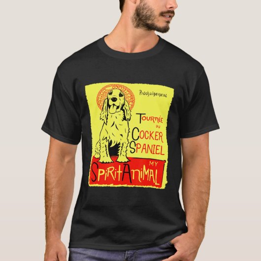 Cute English Cocker Spaniel Dog Art Cocker Spaniel Tシャツ (正面)