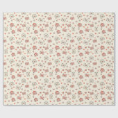 Cute Envelopes & Hearts Seamless Valentine ラッピングペーパー (フラット)