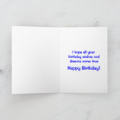 Cute Equestrian Blue Western Funny Horse Birthday カード (内部)