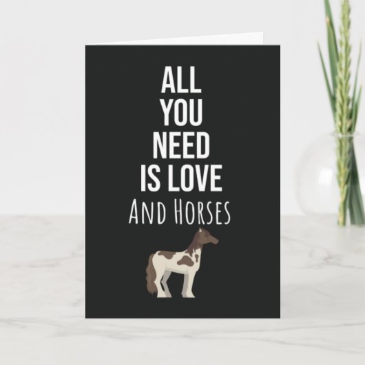 Cute Equine Cards Horse Equestrian Pony Animal カード (正面)