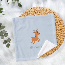 Cute ersonalized Burp Cloth with Moose ウォッシュタオル