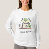Cute Espresso Yourself Frog Women's Shirt Tシャツ (正面)