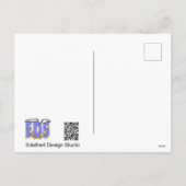 Cute Eurasian Skylark Bird in Snow DIY Postcard シーズンポストカード (裏面)