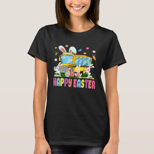 Cute Every Bunny s Favorite School Bus Driver Happ Tシャツ (正面)