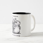 Cute Explorer Frog Mug Tiny Creature Big Adventure ツートーンマグカップ (正面右)