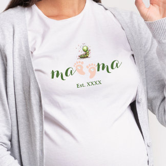 Cute Fair-Skin Baby Feet Heart Mama Caterpillar トライブレンドＴシャツ