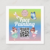 Cute Fairies Facepainter Artist  スクエア名刺 (正面)