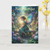 Cute Fairy  カード (黄色い花)