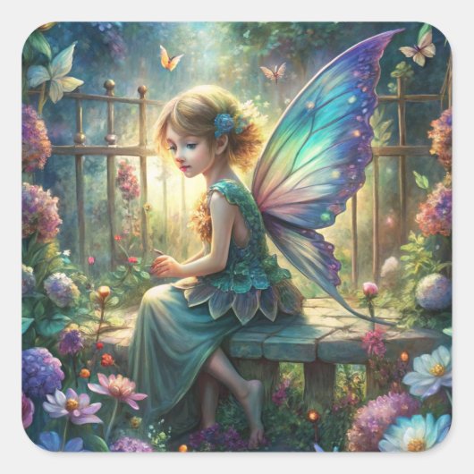 Cute Fairy  スクエアシール (正面)