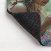 Cute Fairy Blue Dragon Design マウスパッド (コーナー)