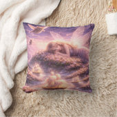 Cute Fairy Dream Kitten Fantasy Pillow クッション (ブランケット)