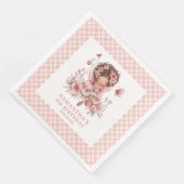 Cute Fairy Girl 2nd Birthday Blush Pink napkins (コーナー)