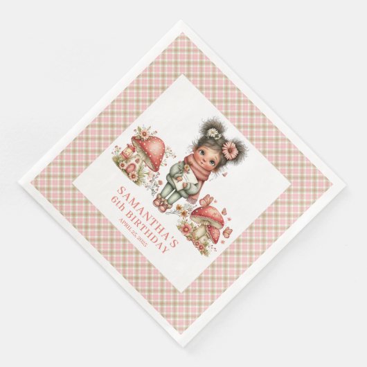 Cute Fairy Mushroom Pink Floral Birthday Party  (コーナー)