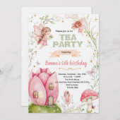 Cute fairy party invitation 招待状 (正面/裏面)