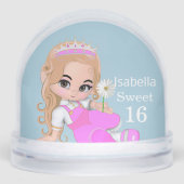 Cute Fairy Princess Sweet Sixteen Snow Globe  (正面)