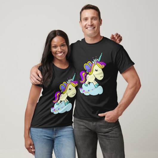Cute Fairy Princess Unicorn on a Cloud Tシャツ (ユニセックス)
