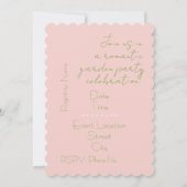 Cute Faith Pastel Cupcake Berry Floral Bow Heart 招待状 (裏面)