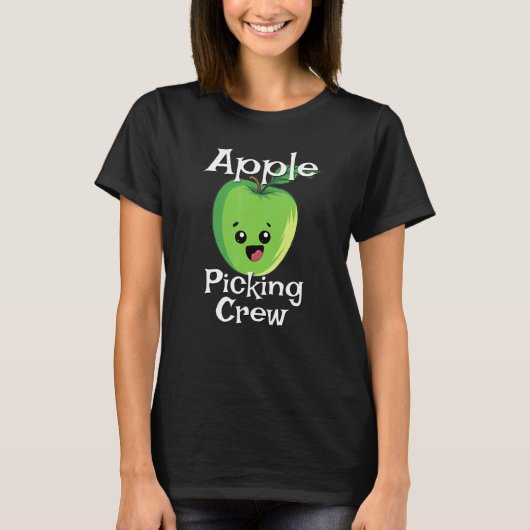 Cute Fall Autumn Orchard Matching Family Apple Pic Tシャツ (正面)