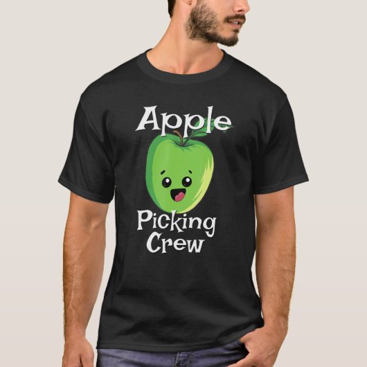 Cute Fall Autumn Orchard Matching Family Apple Pic Tシャツ (正面)