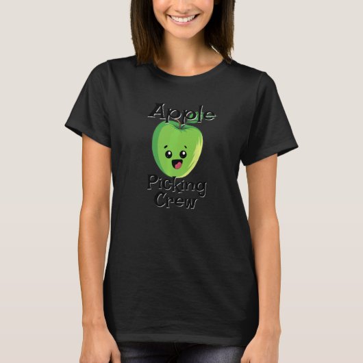 Cute Fall Autumn Orchard Matching Family Apple Pic Tシャツ (正面)