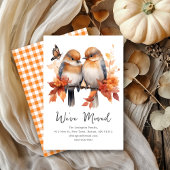 Cute Fall Birds | We've Moved Address 案内状