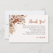 Cute Fall Boho Bridal Shower サンキューカード (正面)