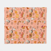 Cute Fall Fleece Blanket フリースブランケット (正面(横))