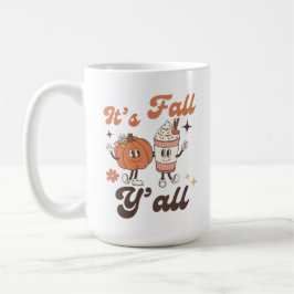 Cute Fall – It’s Fall Y’all Kawaii Pumpkin & PSL コーヒーマグカップ