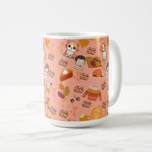 Cute Fall Mug コーヒーマグカップ (正面右)