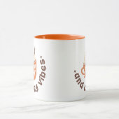 Cute Fall Pumpkin Spice and Cozy vibes  マグカップ (中央)