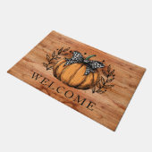 Cute Fall Pumpkin Welcome ドアマット (アングル)