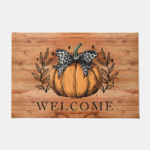Cute Fall Pumpkin Welcome ドアマット (正面)