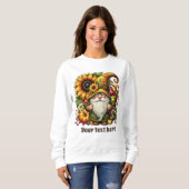 Cute Fall Seasonal gnome add text スウェットシャツ (正面フル)