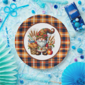 Cute Fall Seasonal gnome party  ペーパープレート (パーティー)